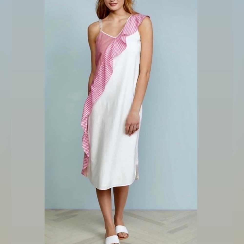 MARYSIA East End Gingham Ruffle Cover up Dress Size XS